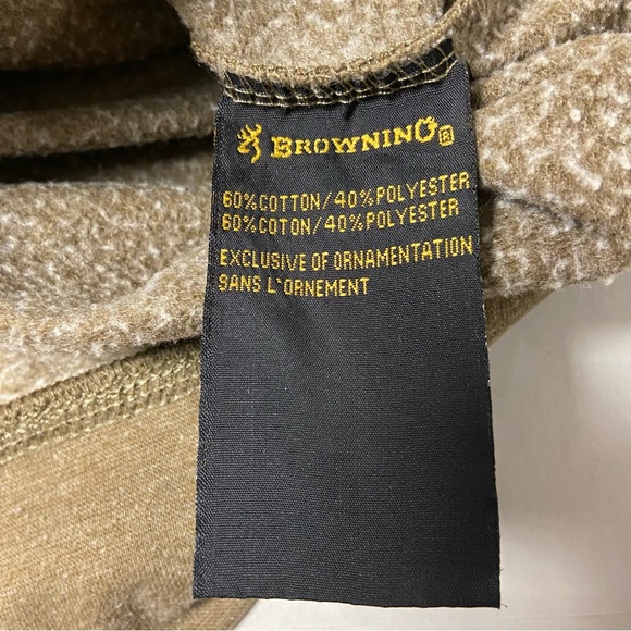 Browning Mens Hooded Sweatshirt Cotton Blend Large - Picture 10 of 10